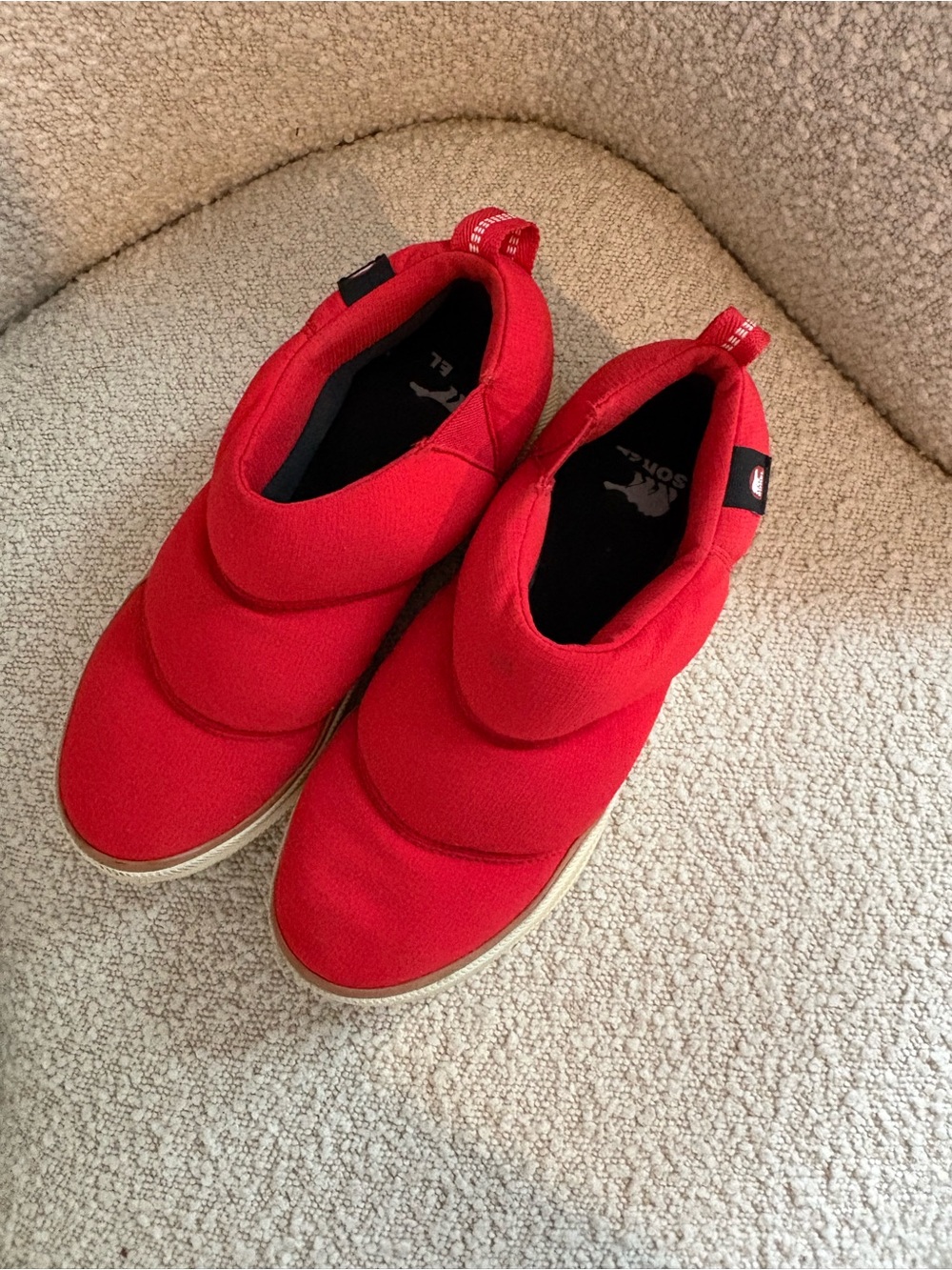 Sorel Women's Slip-On Red Canvas Slippers